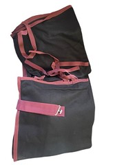 Dover Saddlery Wool Cooler Horse Blanket 84″ Black Maroon New