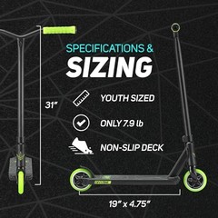 Lime Trick Scooters – Envy ONE S3 Stunt Scooter for Kids 6-12 Years