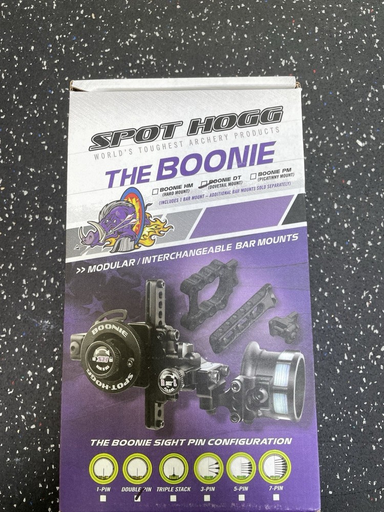 Spot Hogg Boonie 4″ Dovetail Mount Sight (Double Pin) .010 Pins Right Hand