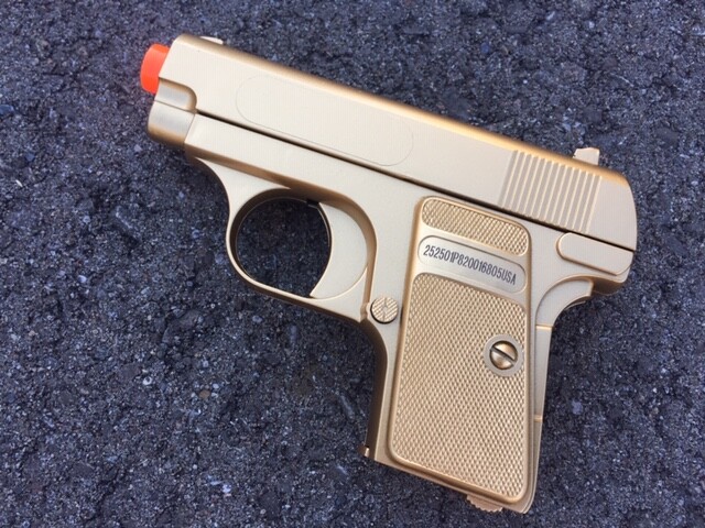 Great Double Eagle P328 Golden Spring Powered Pistol 6mm 0.12G BB BBs