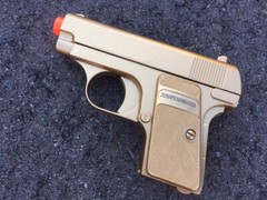 Great Double Eagle P328 Golden Spring Powered Pistol 6mm 0.12G BB BBs