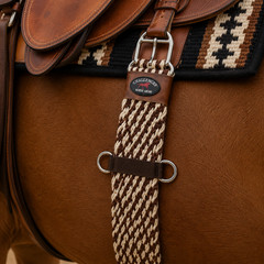 Horse Western Mohair Wool Girth Breathable Saddle Cinch Stainless Steel 97RT01