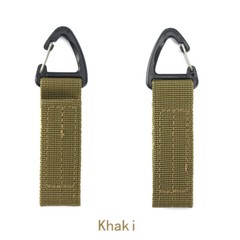 2 Pcs Tactical Webbing Belt Military Molle Key Hook Carabiner Buckle Strap Lot