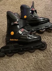 Men AstroBlade Rollerblade In-Line Skates Astro Blade Black For Parts/repair