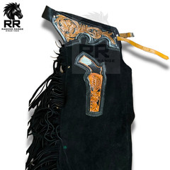 Rodeo Leather Bull Riding Chaps | Western Cowboy Rodeo Gear – Custom Design