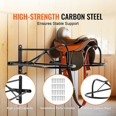 Wall Mount Saddle Rack with Pad Bar 8 Packs Horse Saddle Rack Stand