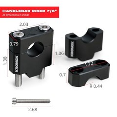 Premium Motorcycle Handlebar Risers | Made with CNC Aluminum Alloy, Durable