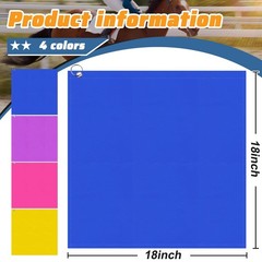 Equestrian Training Flag 4 18 x 18 inches, Yellow, Pink, Purple, Dark Blue