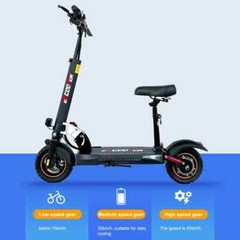 Folding Electric Scooter for Adults with 800W Motor 28Mph Off-Road with Seat kT