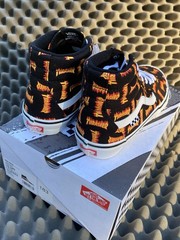 VANS x Thrasher Sk8-Hi High-Top Skate Shoes Black US 10.5 M