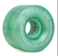 Glow Light up LED OUTDOOR Roller Skate Wheels – 62X35Mm 83A, 4 Pk, Misty Teal