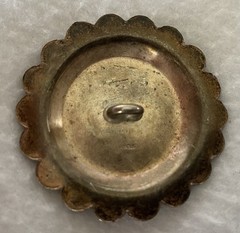 Vintage Antique 1-3/4″ Solid STERLING Silver Scalloped Concho~Navajo or Western