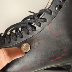Riedell 121 Ex With 62mm Roller Bones Wheels. Black Leather Mens 11.5