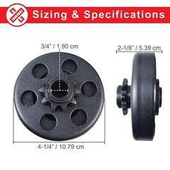 Clutch Assembly with 3/4″ Shaft and 420 Sprockets for 6.5 Hp Manco Dingo Go-Kart