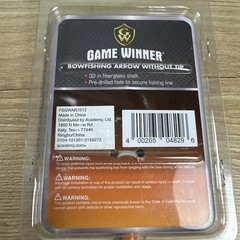 Game Winner 32″ Bowfishing Arrows – Set of 3 No Tips Fiberglass Shafts Fishing
