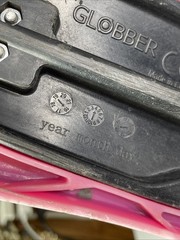 Vintage Globber Adjustable Pink Small Kick Scooter Solid Well Made Used