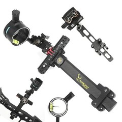 TX9610 Compound Bow Sight Carbon Rod Adjustable Competition ( Lens not included)