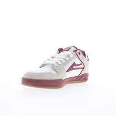 Lakai Telford Elite Mens White Suede Lace Up Skate Inspired Sneakers Shoes