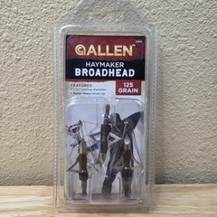 Allen Haymaker 125 Grain Broadheads – 3 Pack – 1 3/16″ Cut Stainless Steel Tip