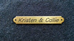 SADDLE PLATE 2 1/2″ x 3/8″ Custom Engraved Solid Brass Bridle or Brow