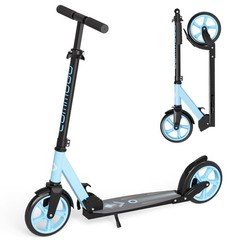 Adjustable Kick Scooter for Adults Teens Kid Foldable Scooter 8IN Big Wheels