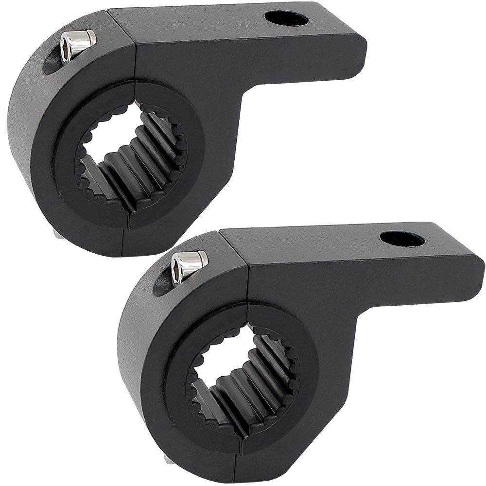 Motorcycle Bull Bar Mounting Bracket 2PCS Horizontal Light 2pcs Mini, Black