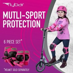 Kids & Adults Unisex Sports Protective Gear Set Knee Elbow Wrist Pads Pink Size