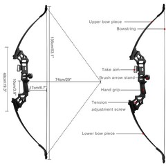 Recurve Bow and Arrow Set for Adults, 30–40lbs Right-Handed Archery Kit with …