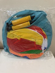 New Outdoor Backyard Game Set with 8 Inflatable Beach Balls, 2 Funnels, 2 Pumps