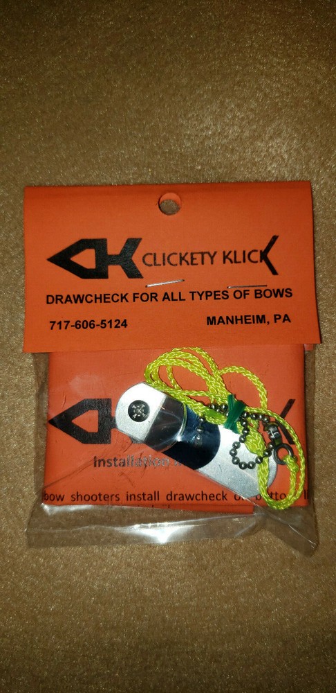 Clickety Klick, bow string clicker, draw check, For Recurves and Longbows