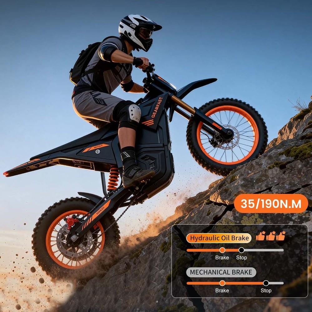 Electric Dirt Bike 3000W Peak 48V 21AH Electric Moped 35Mph for Teens Adult