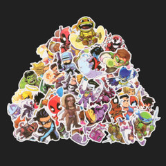 50pcs Superhero Waterproof Stickers Cute for Kids and Teens, Vinyl VSCO Stickes.