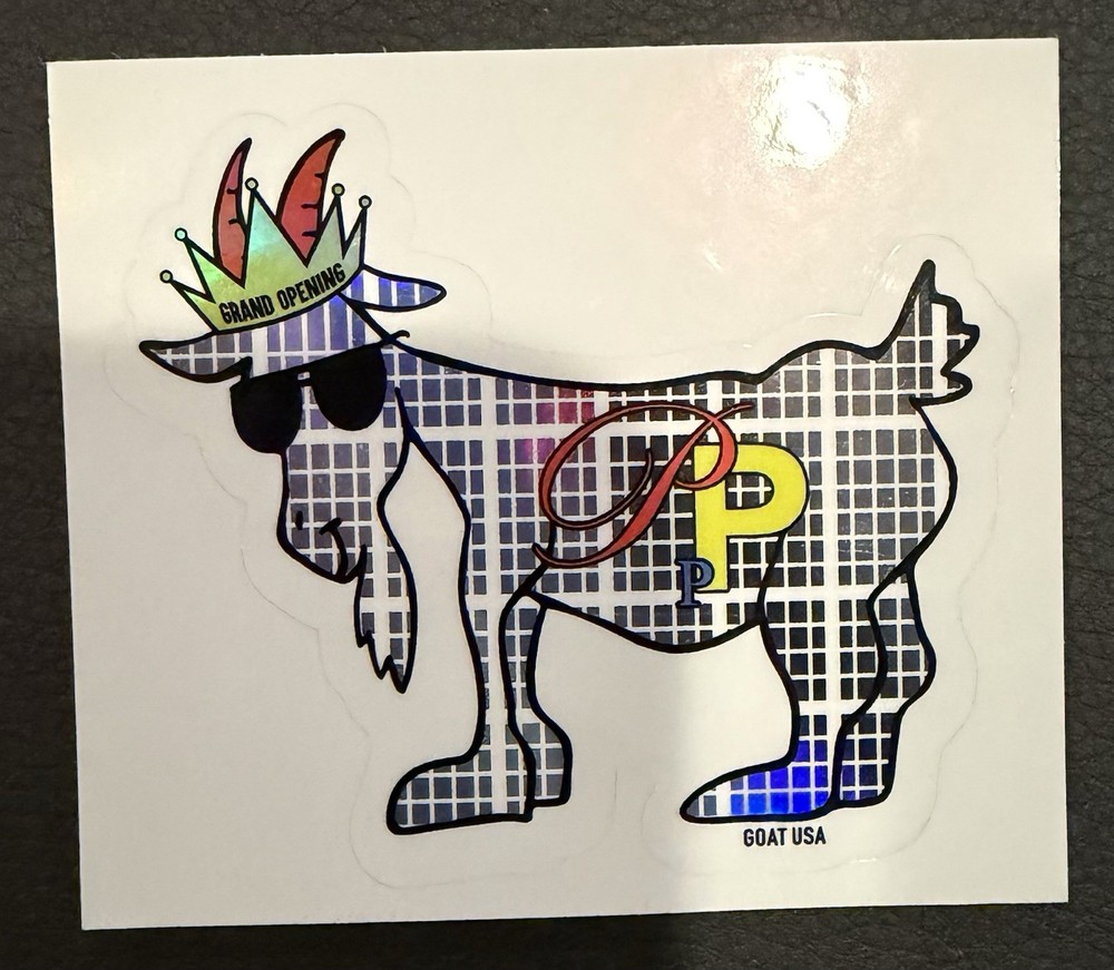 🐐 GOAT USA STICKER – Palisades Park Grand Opening Goat