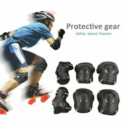 Adult Kids Wrist Elbow Knee Pads Skateboard Roller Bike Protective Gear Guard