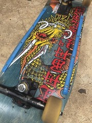 1988 Powell Peralta Caballero Cliver yellow Ban this Dragon blue stain rare OG
