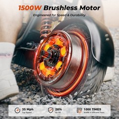 Electric Scooter Adult 1500W Motor 35MPH Speed 45Miles Range E Scooter with Seat