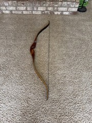 Handmade Antique Wood Long Bow 58”- Herters Recurve Bow