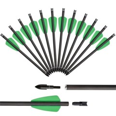 12PCS 20 Inch Hunting Carbon Crossbow Bolts 4″ Vanes Archery Crossbow Arrows