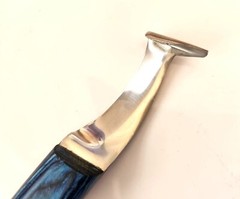 Super Sharp Hoof Knife, Blue Color Wooden Handle, Stainless Steel Blade