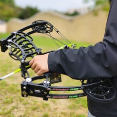 US Compound Bow Short Axis 30-70lbs Dual-use Steel Ball Arrow Hunting Fish RH LH