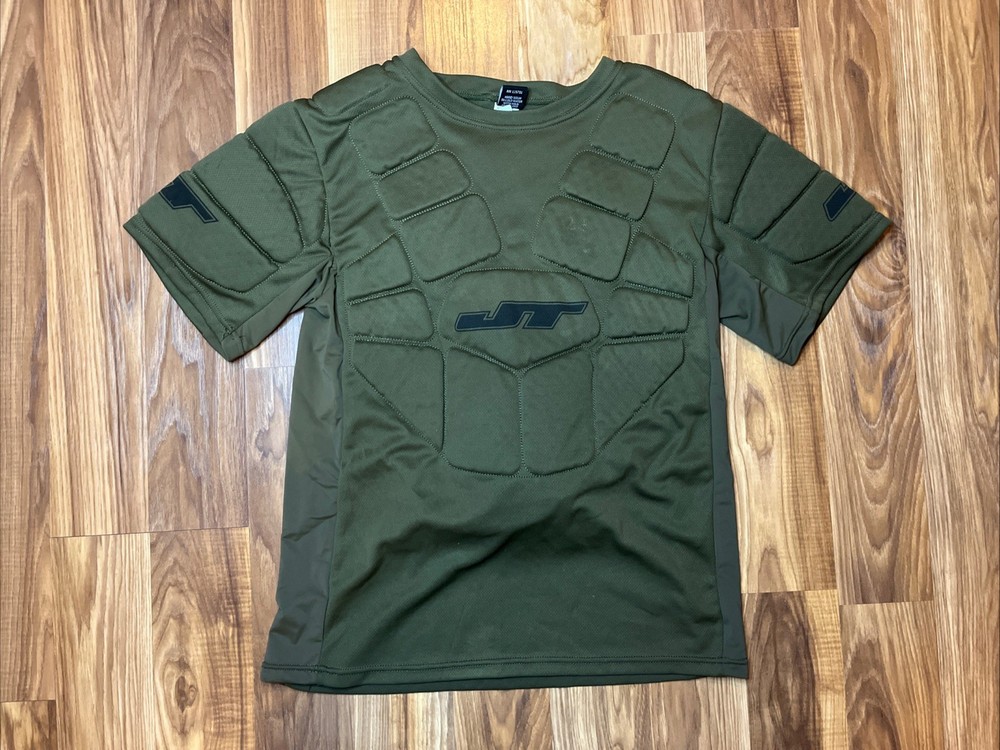 JT Padded Shirt Men’s OSFM Paintball Short Sleeve Olive Green One Size Fits Most