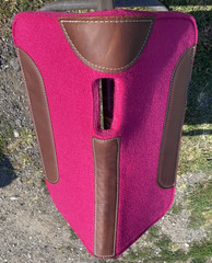 Bright pink contour felt Western pad 31 x 31 x 1″