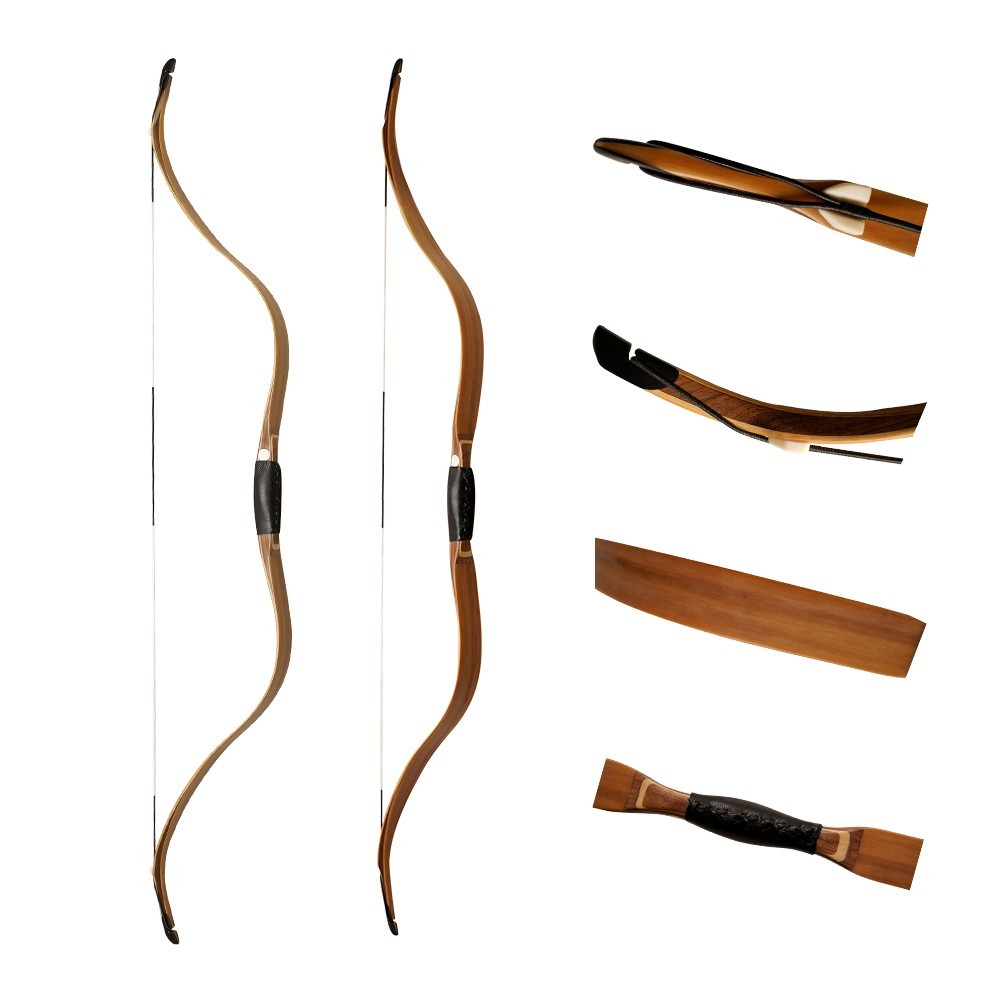 AF 54″ Oak Tatar Horse Bow 20-45lb Ambidextrous Fast Smooth Draw Traditional