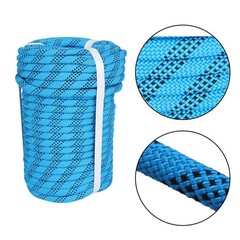 3/8″ × 100′ Arborist Tree Rope Braid Polyester Rope Blue & Black