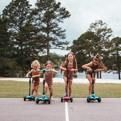 Patinete de altura ajustable para niños de 3 a 10 años con ruedas Flash