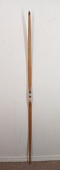 VERY OLD 60″ ENGLISH WOODEN LONGBOW HUNTING BOW 20 LB 25″ PULL FREE SHIPPING