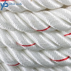 1inch × 120FT High Strength Braided Rope Breaking Strength 3400 Pounds White Red