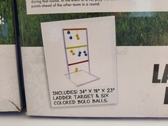 Set of Two Ladder Ball Game Sets High Five Game Yard Party Fun 34x18x23