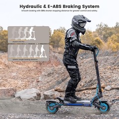 Ausom DT2 Pro Electric Scooter Adult,2*1100W Motor,IP54,115km Max Rang,E-Scooter