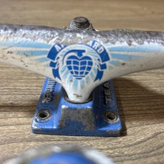 Thunder Skateboard Trucks Blue White Grenade Heart 7.75” Used VTG